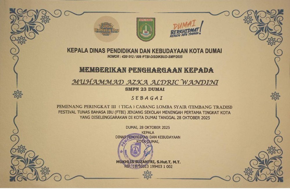 LOMBA SYAIR ( FESTIVAL TUNAS BAHASA IBU)
