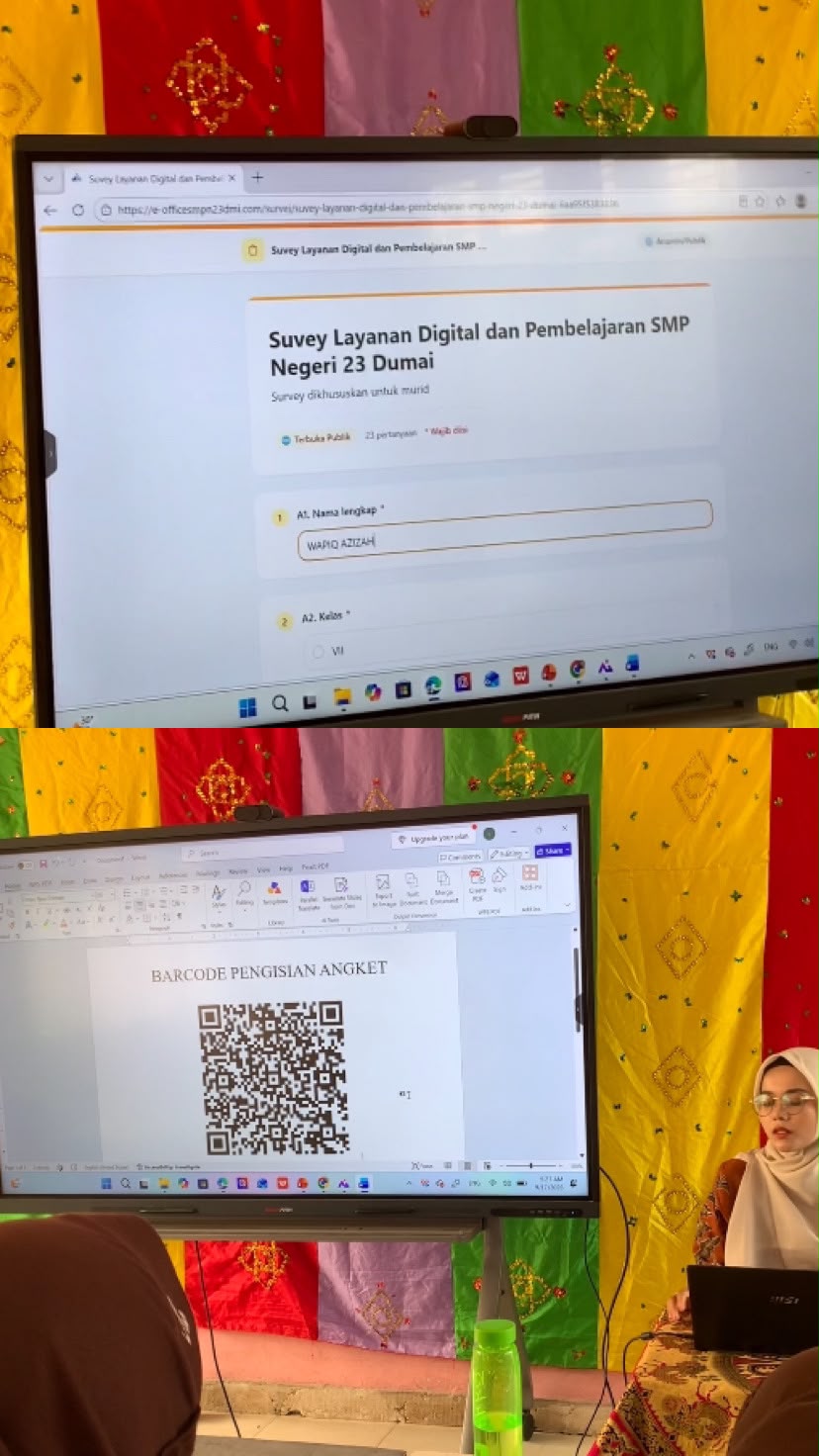 Suara Warga Sekolah dalam Genggaman: Angket Digital dan E-Survey Dinamis untuk Kebijakan Berbasis Data di SMP Negeri 23 Dumai