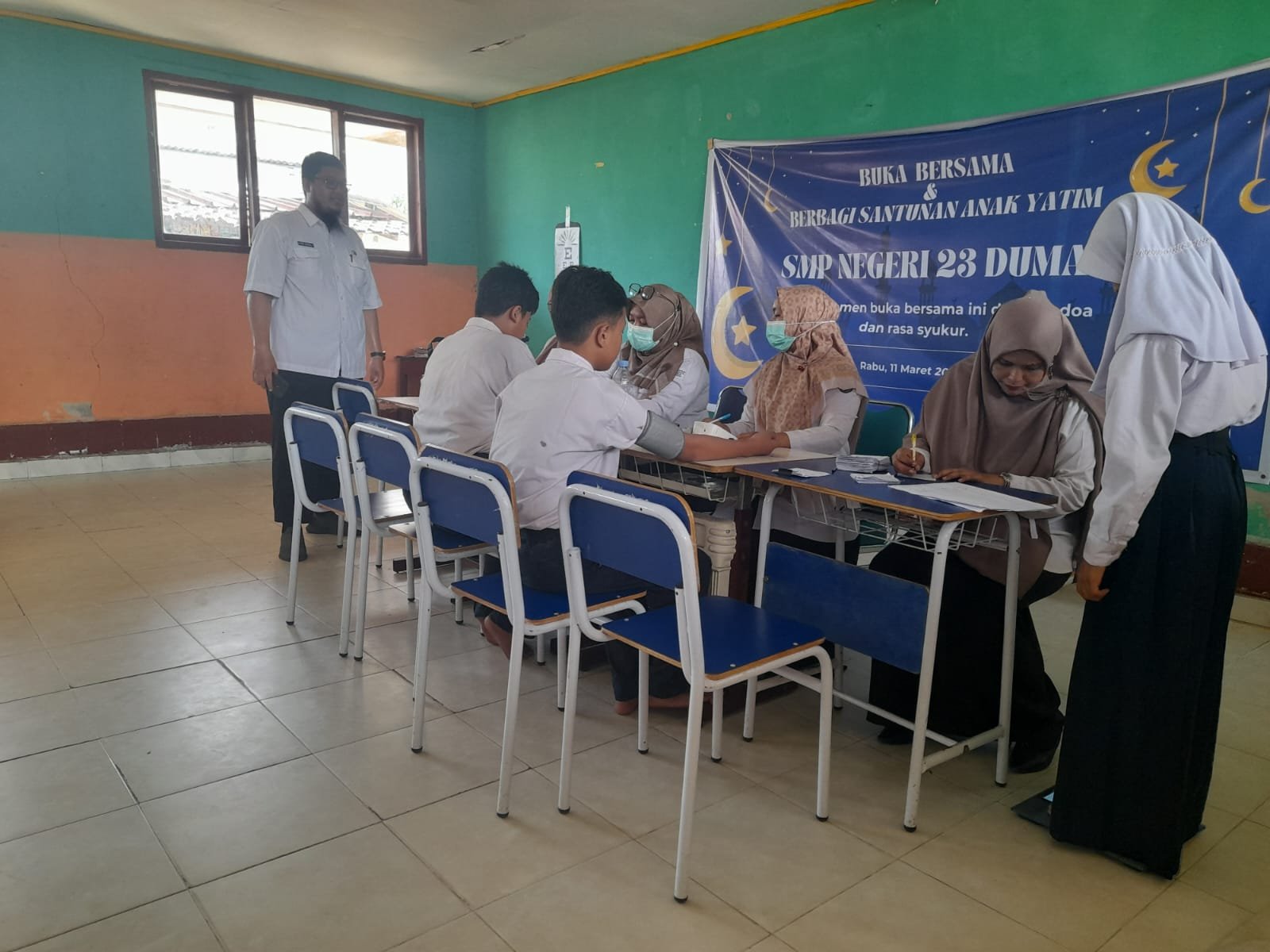 Mendekatkan Pelayanan, Puskesmas Jaya Mukti Gelar Cek Kesehatan Gratis untuk Warga SMP NEGERI 23 DUMAI