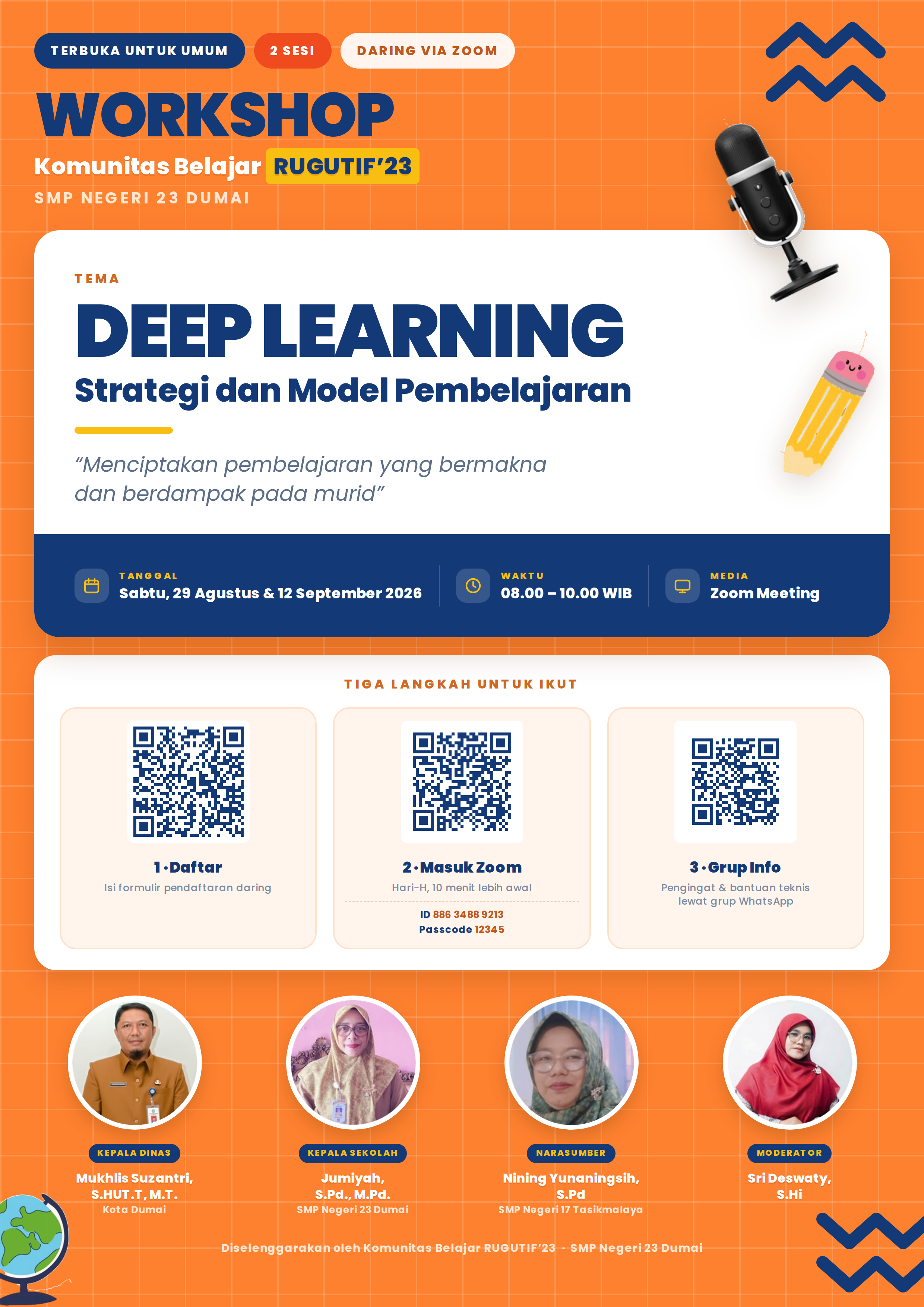 Workshop Komunitas Belajar RUGUTIF'23: "Deep Learning — Strategi dan Model Pembelajaran"